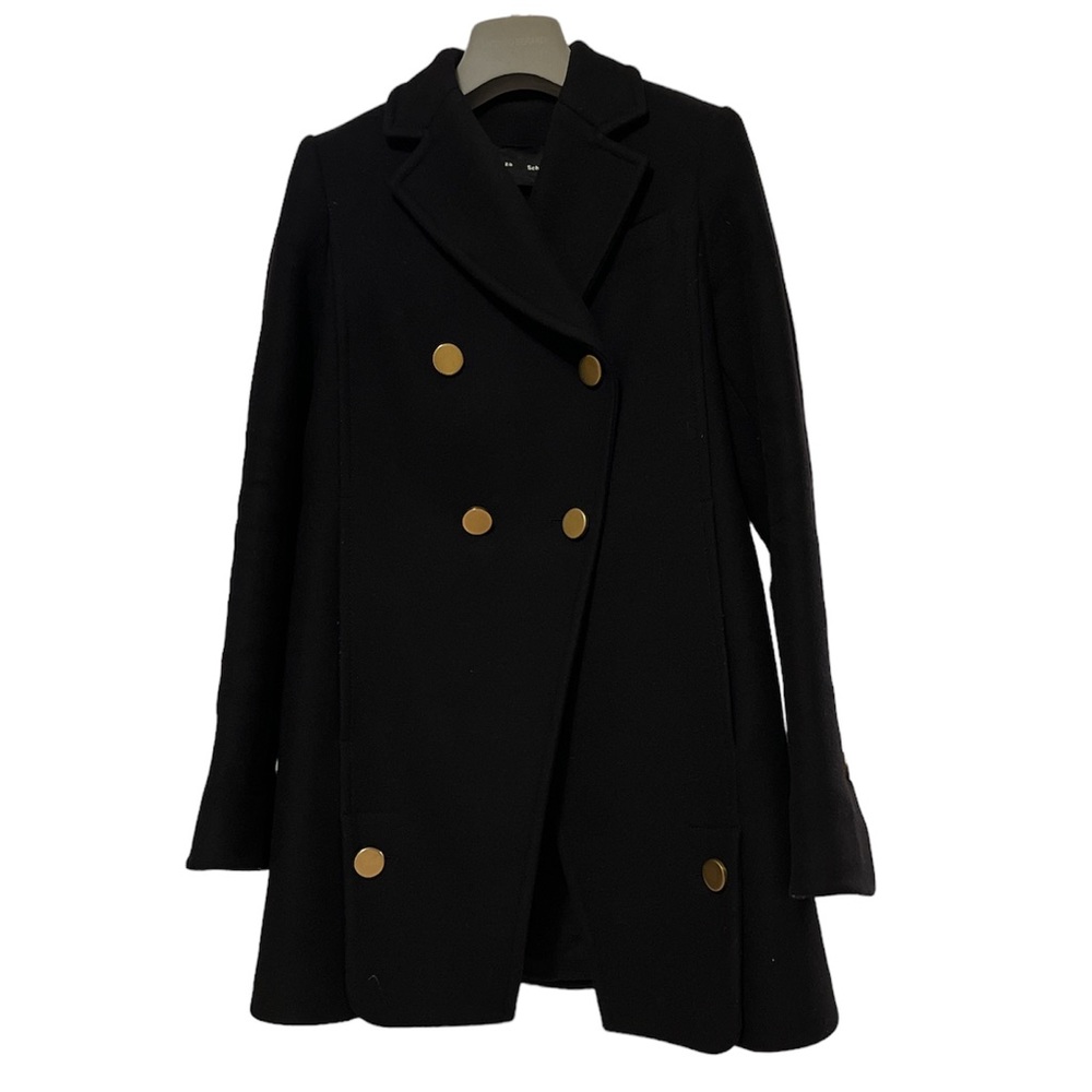 PROENZA SCHOULER wool and cashmere asymmetric pea coat. - Picture 3 of 6